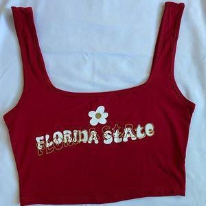 Custom FSU Crop Top Tailgate Tank Top (XS/S)